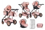 MONI Комбинирана детска количка Midas 2в1 - розова