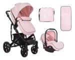 KIKKA BOO Комбинирана бебешка количка 3 в 1 Beloved - Light Pink