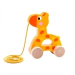 TOOKY TOY Дървенa играчка за дърпане Giraffe