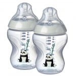 TOMMEE TIPPEE Шише за хранене с декорация Easi Vent 260мл. - панда (0м+) (2бр./оп.)