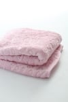 Релефно плюшено бебешко одеяло - розово