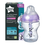 TOMMEE TIPPEE Шише за хранене с декорация Anti-Colic 260мл. - панда с розово (0м+) (1бр./оп.)