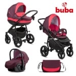 BUBA Комбинирана количка 3в1 Bella 706 - Burgundy