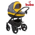 BUBA Комбинирана количка 3в1 Bella 716 - Pewter Yellow
