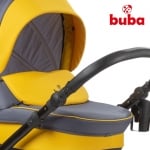 BUBA Комбинирана количка 3в1 Bella 716 - Pewter Yellow