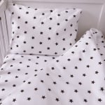 MINENE Бебешки спален комплект 3 части - черни звездички