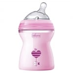 CHICCO Шише със силиконов биберон 250мл. (2м+) Natural Feeling - момиче