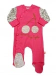 RACH Бебешки гащеризон с дълъг ръкав - сиво и розово