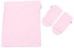 MINENE Комплект шал с ръкавици - светло розов