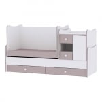 LORELLI Легло MiniMAX New 72/190 - бял/светъл дъб