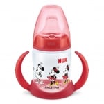 NUK First Choice Шише за сок с накрайник силикон Mickey 150 мл. - червен