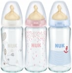 NUK Стъклено шише First Choice каучук микс 240мл.