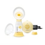 MEDELA Единична двуфазна електрическа помпа за кърма Swing Flex + 1бр. шише и 2бр. фунии S,M