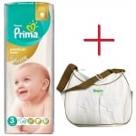 PAMPERS Промо пакет PRIMA PREMIUM CARE 3 Пелени (5-9кг.) 42 броя + Чанта