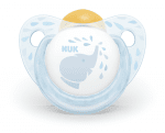 NUK Kаучукова залъгалка Blue (0-6м.) + кутийка