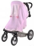 MINENE Сенник за детска количка - тензух - бебешко розово