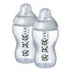 TOMMEE TIPPEE Шише за хранене с декорация Easi Vent 340мл. - панда (3м+) (2бр./оп.)