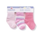 KIKKA BOO Бебешки памучни чорапи STRIPES PINK 0-6 месеца