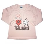 TOPOLINO Бебешка блуза Best Friends - розов