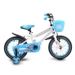 MONI Детски велосипед 14" със светеща рамка - син