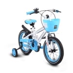 MONI Детски велосипед 14" със светеща рамка - син