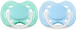 PHILIPS AVENT Силиконови залъгалки Sensitive (0-6м.) (2бр./оп.) зелен/син