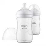 PHILIPS AVENT Комплект от 2 бр. шишета за хранене Natural Response 260 мл с биберон без протичане Natural Response Поток 3, 1м+