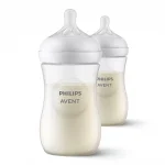 PHILIPS AVENT Комплект от 2 бр. шишета за хранене Natural Response 260 мл с биберон без протичане Natural Response Поток 3, 1м+