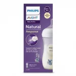 PHILIPS AVENT Шише за хранене Natural Response 260 мл с биберон без протичане Natural Response Поток 3, 1м+, с картинка Коала