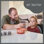 BABYMOOV Комплект силиконова купичка с вакуум и лъжичка TAST'ISY - розово